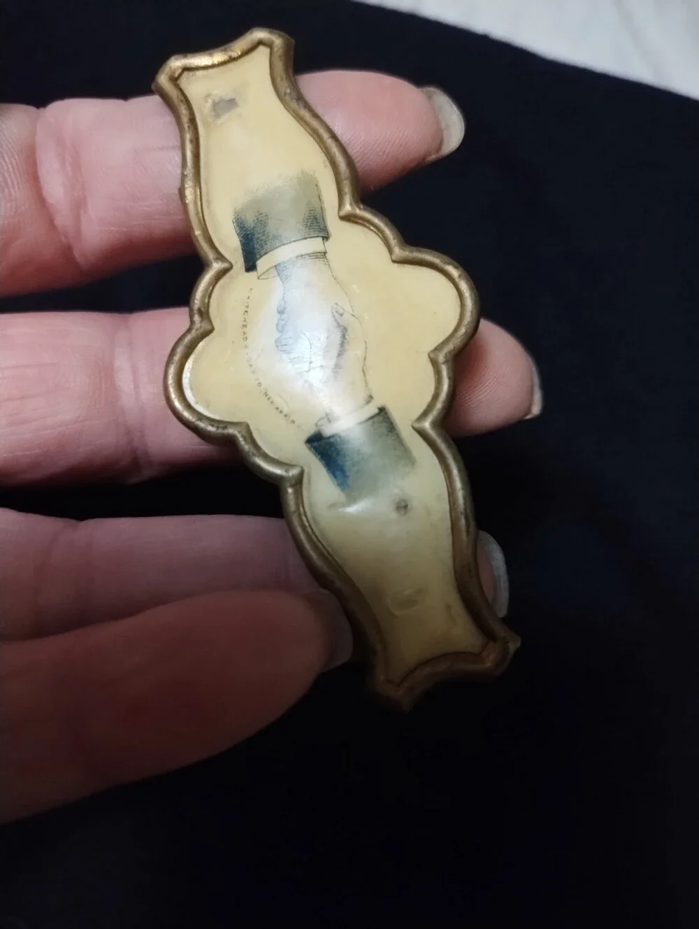 Antique Whitehead And Hoag- Fraternal Handshake Pin